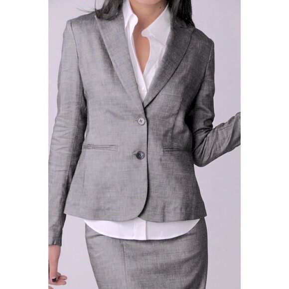 Theory Nichelle Wool Blazer Gray - Picture 3 of 10